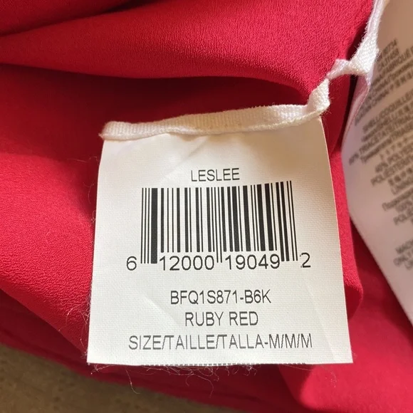 ♥️BCBG Maxazria Ruby Red Zipper Blouse - Medium - Picture 10 of 13